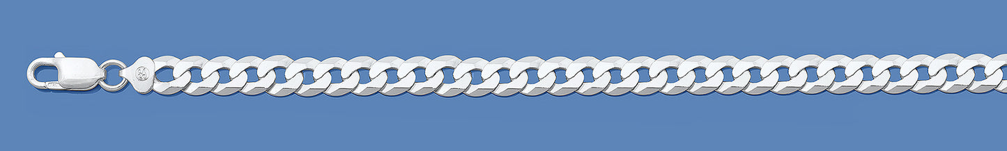 Silver Italian Chain - Flat Curb 100