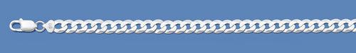 Silver Italian Flat Curb Chain 100