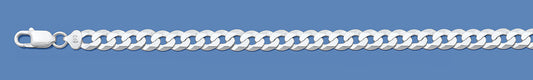 Silver Italian Chain - Flat Curb 100