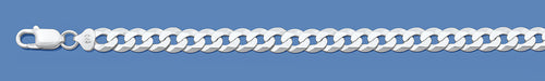 Silver Italian Flat Curb Chain 120
