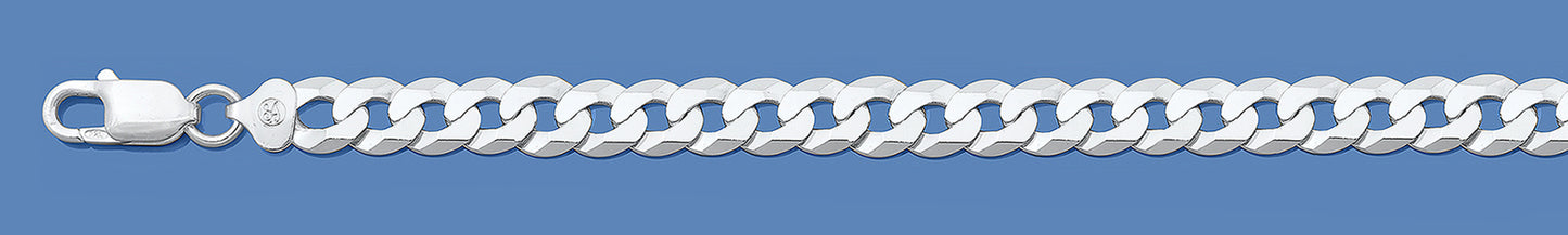 Silver Italian Chain - Flat Curb 140