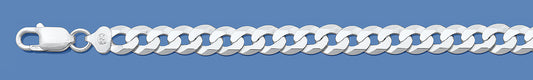 Silver Italian Chain - Flat Curb 160