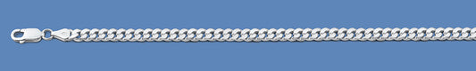 Silver Italian Chain - Round Curb 120