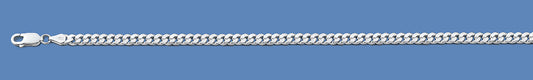 Silver Italian Chain - Round Curb 100