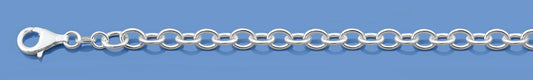 Silver Italian Chain - Oval Rolo - 6mm