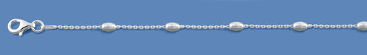 Silver Italian Chain - Chain w/ Beads
