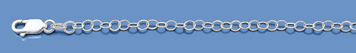 Silver Round-Wire Round Rolo Chain 4 mm