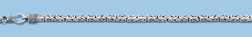 Silver Flat Byzantine Bali Chain - 3.5 mm
