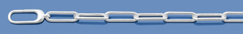 Silver Round Wire Paperclip Chain 180
