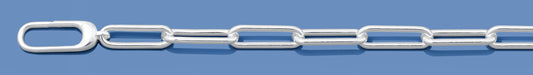 Silver Round Wire Staple Chain 180