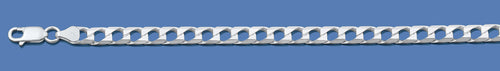 Silver Italian Square Curb Chain 180