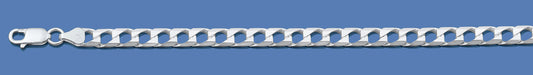 Silver Italian Chain - Square Curb 180