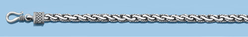 Silver Bali Close Link  Chain  -  4.4 mm