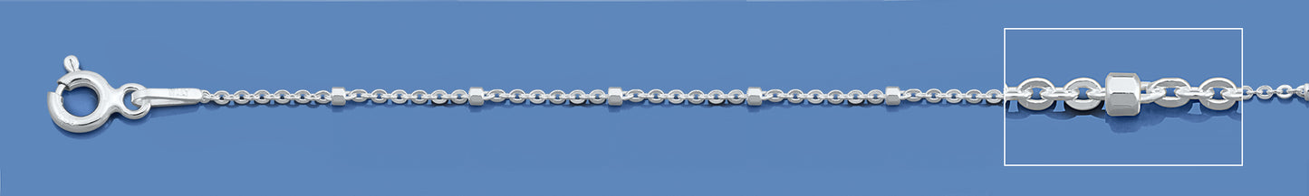 Silver Chain with Diamond Cut Beads