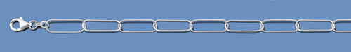Silver Thin Round Wire Staple Chain 080
