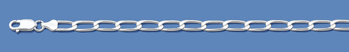 Silver Italian Long Curb Chain 120
