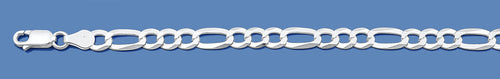 Silver Italian Flat Figaro Chain 150 - 5.8 mm