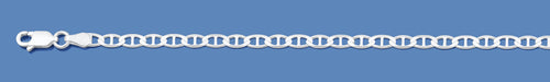 Silver Italian Flat Marina  chain 080