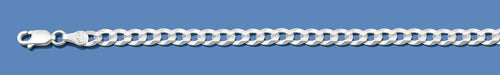 Silver Italian Super Flat Curb Chain 100