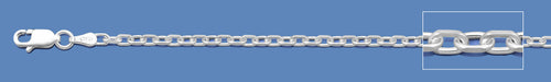 Silver Italian Flat-Edge Cable Chain 080