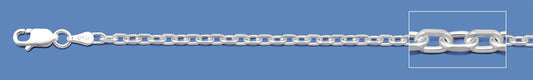 Silver Italian Flat-Edge Cable Chain 080