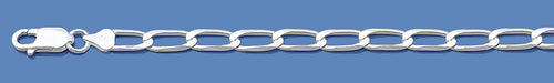 Silver Italian Long Curb Chain 140
