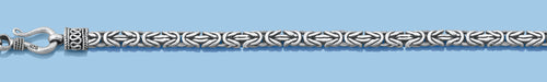 Silver Byzantine Bali Chain - 3.6 mm