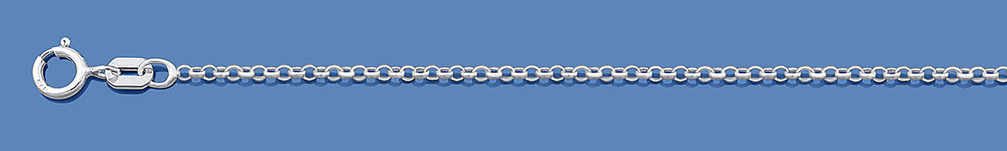 Silver Flat-Wire Round Rolo Chain