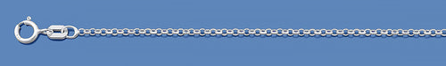 Silver Flat-Wire Round Rolo Chain