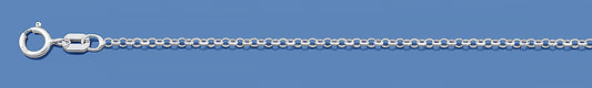 Silver Flat-Wire Round Rolo Chain