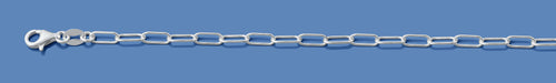 Silver Round Wire Paperclip Chain 060