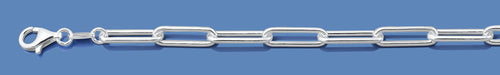 Silver Round Wire Paperclip Chain 150