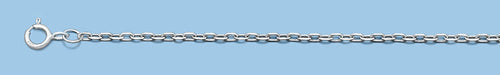 Silver Rhodium Plated Cable Chain - 1.4 mm