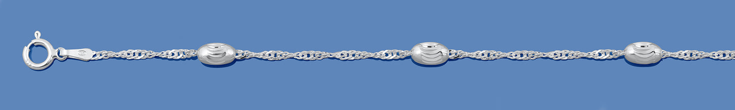 Silver Italian Chain - Chain w/ Beads
