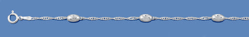 Silver Singapore Chain with Beads 030