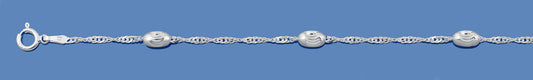 Silver Italian Chain - Chain w/ Beads
