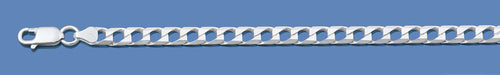 Silver Italian Square Curb Chain 150