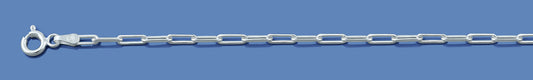 Silver Italian Chain - Flat Edge Paperclip 080