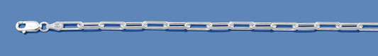 Silver Italian Chain - Flat Edge Paperclip 100
