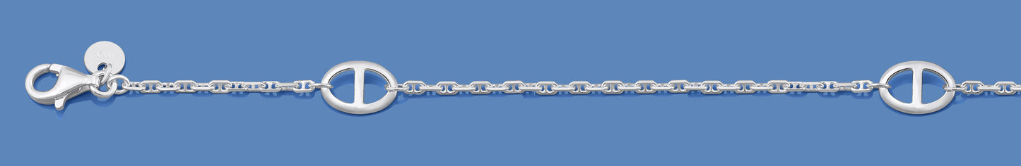 Silver Marina Chain with Connector Stations