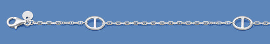 Silver Oval Connector Necklaces