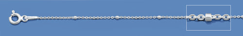 Silver Cable chain with Beads - 30