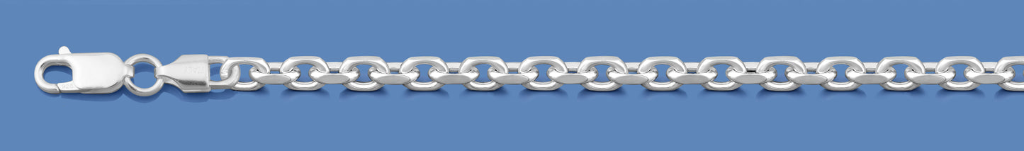 Silver Italian Flat Edge Cable Chain 150