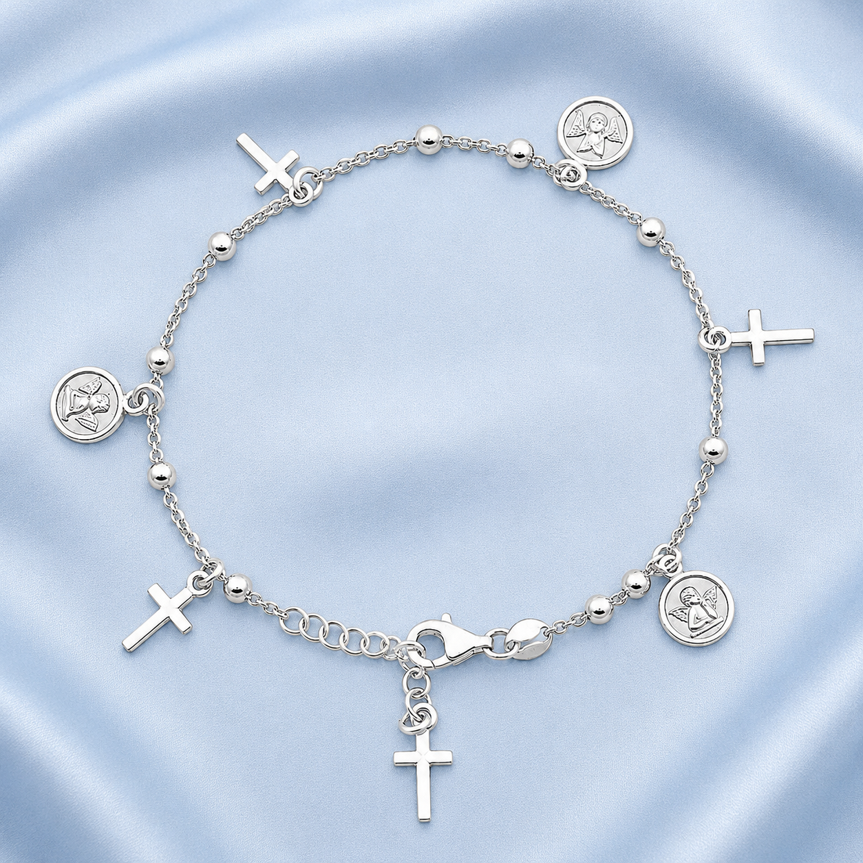 Silver Rosary Bracelet