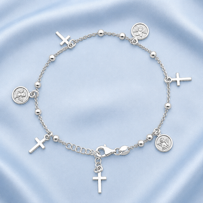 Silver Rosary Bracelet