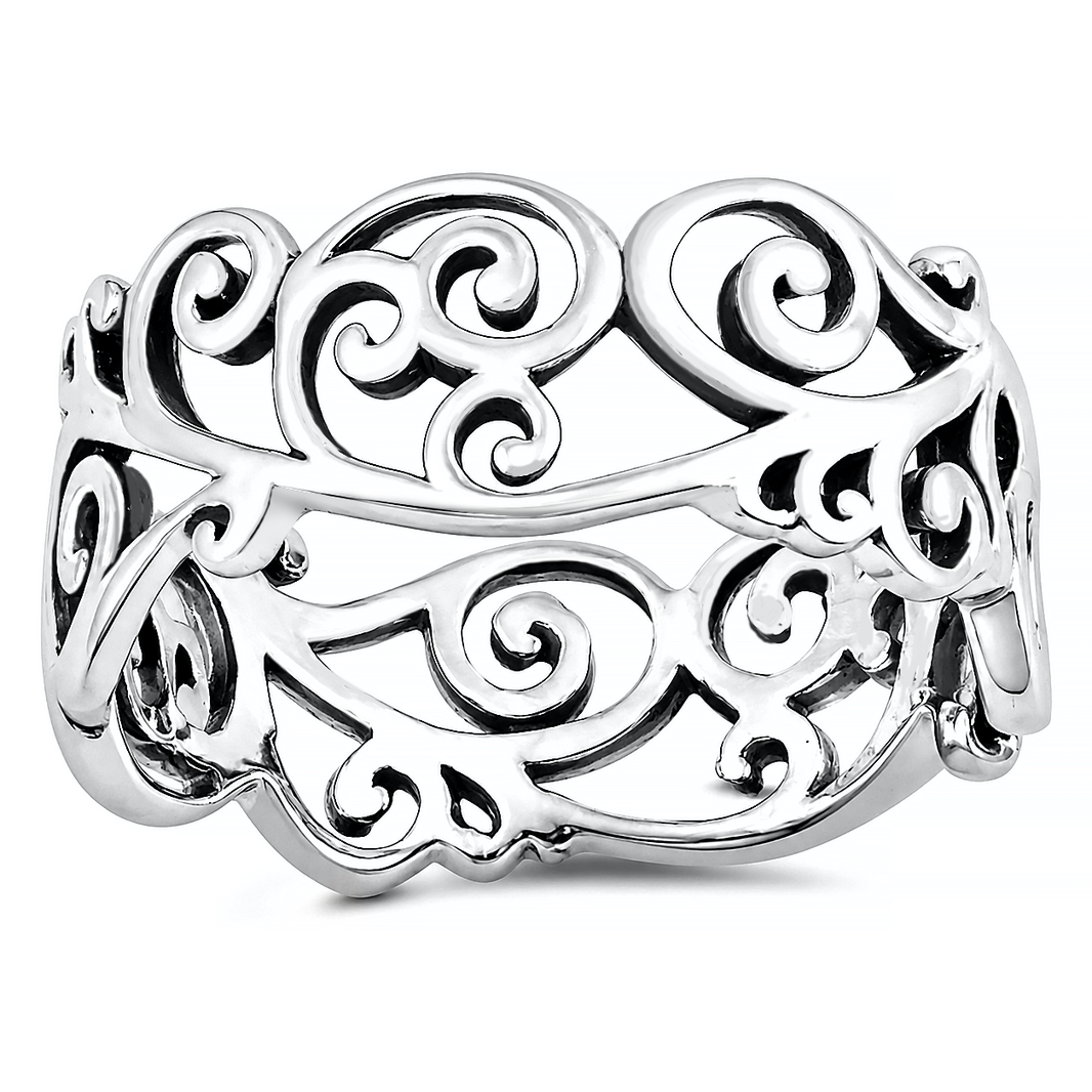 Silver Scroll Ring