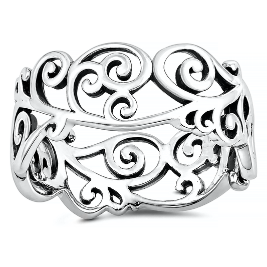 Silver Scroll Ring