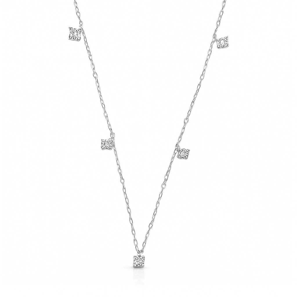 Silver CZ Necklace