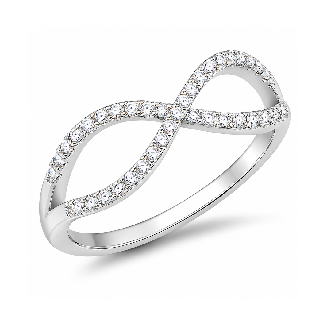 Silver Ring W/ CZ - Infinity