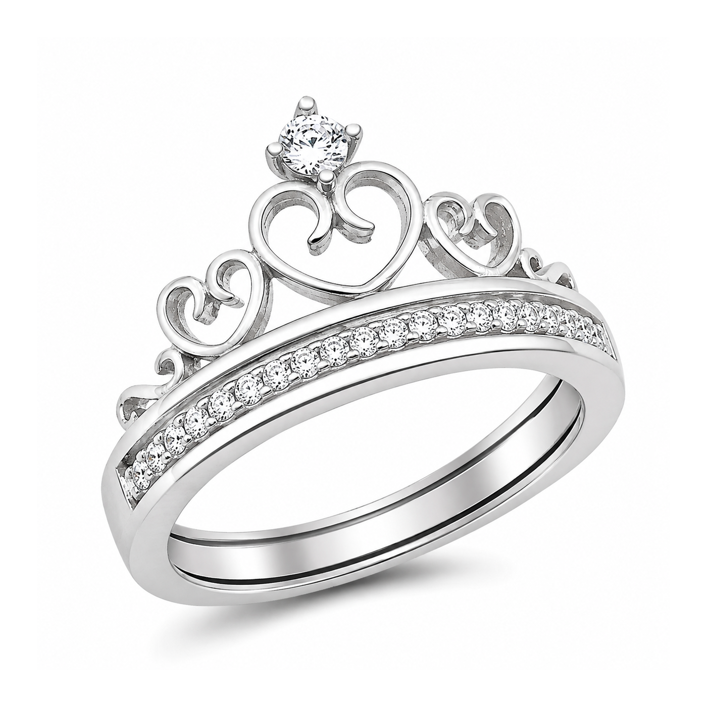 Silver CZ Ring - Tiara